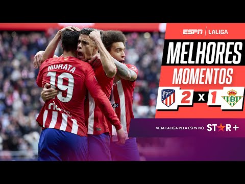 Gols e lances de Atlético de Madri x Betis