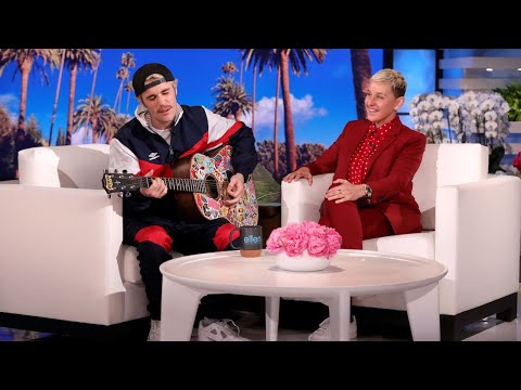 ジャスティン・ビーバー、エレンに「おいしい」と声をかける (Justin Bieber Serenades Ellen with 'Yummy')