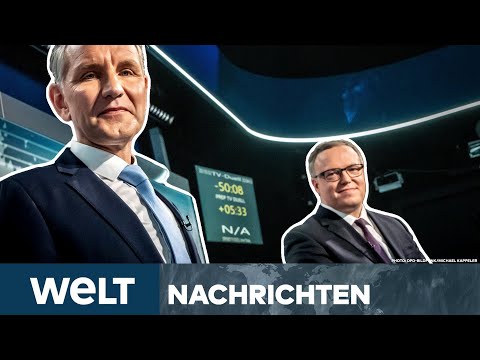 THÜRINGEN: Schlagabtausch! Ganz Deutschland spricht über das TV-Duell Höcke vs. Voigt | WELT Stream