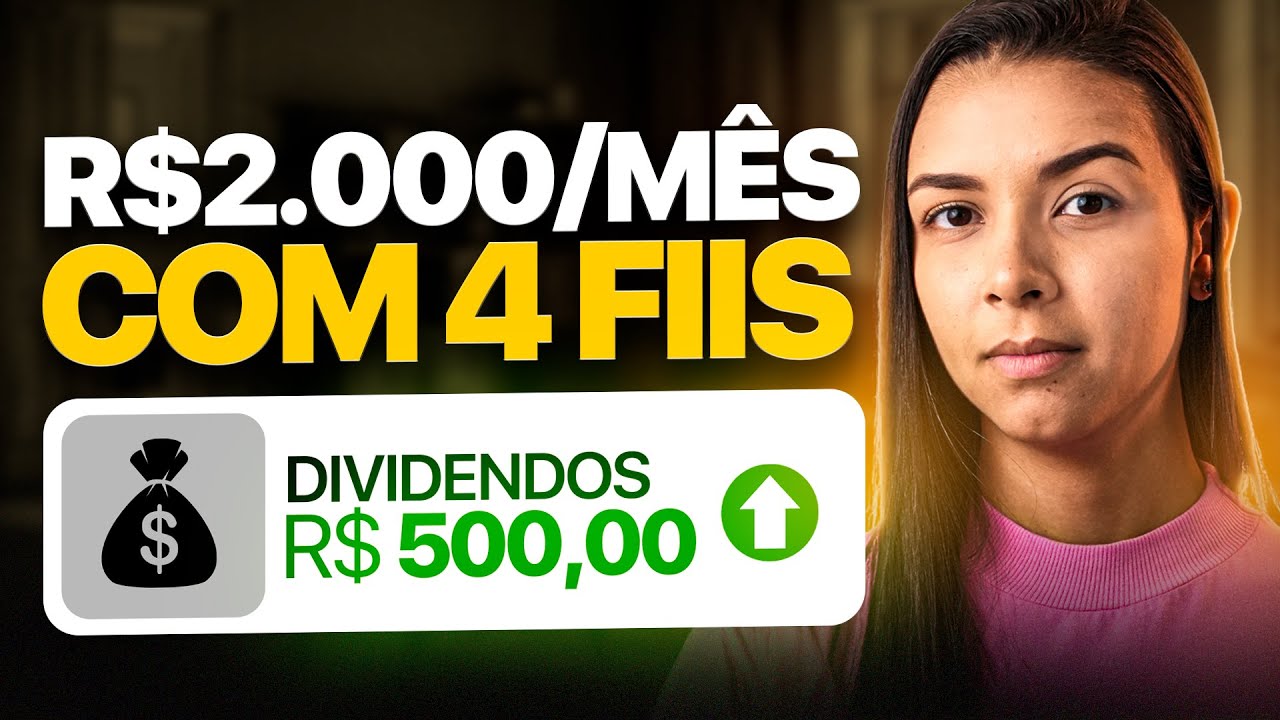 TÃO SIMPLES QUE ASSUSTA! R$2.000 EM DIVIDENDOS MENSAIS COM APENAS 4 FUNDOS IMOBILIÁRIOS