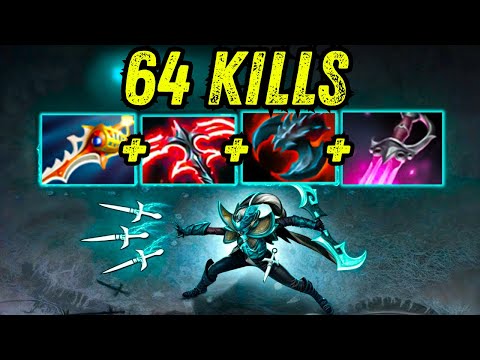 64Kills Hero Farming🔥 Divine Rapier + Stygian Desolator One Shot Deleted 🔥 Phantom Assassin Dota 2