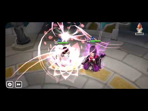 Summoners war attacking arena defense with 4 ld nat 5s using only 1 pulled nat 5.