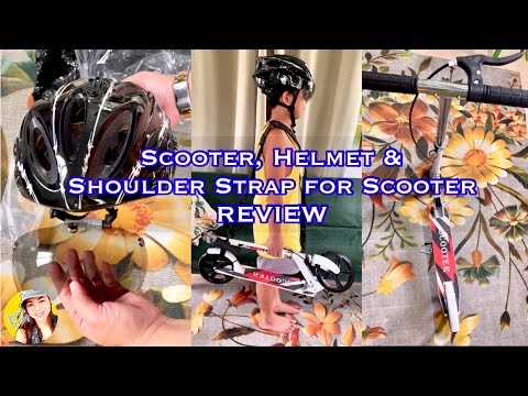 SCOOTER, HELMET, and SHOULDER STRAP FOR SCOOTER - How to Assemble the Scooter