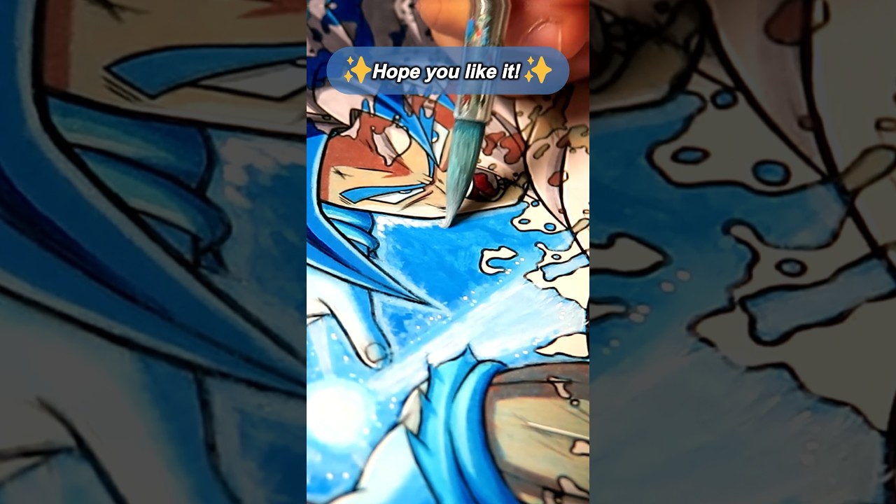 Drawing Goku 🔵 Dragon Ball Super | Spill Art 💦 #shorts #goku #dragonball