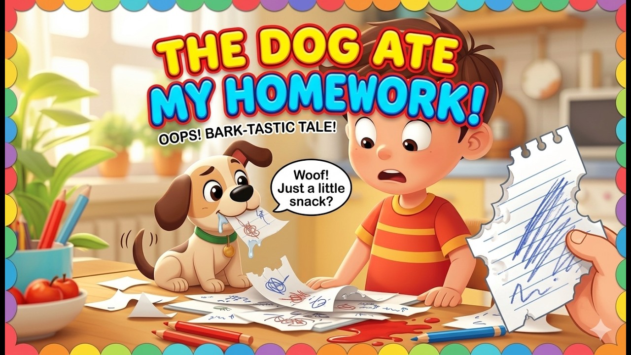 Oops! My Dog Ate My Homework! 🐶📚 | Funny Kids Story