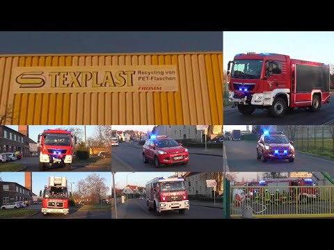 [ÜBUNG BEI TEXPLAST/MIT BLAU ZUR WACHE] Einsatzfahrten der LE Wolfen-Altstadt und LZ Wolfen-Nord