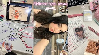 MIDTERMS study week 💻🎀 how I study for exams, productive & realistic