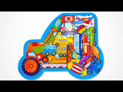 Learn Vehicles Names with Activity Puzzle | Preschool Learning Video for Kids & Toddlers