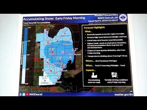 Accumulating Snow - Friday April 6, 2018