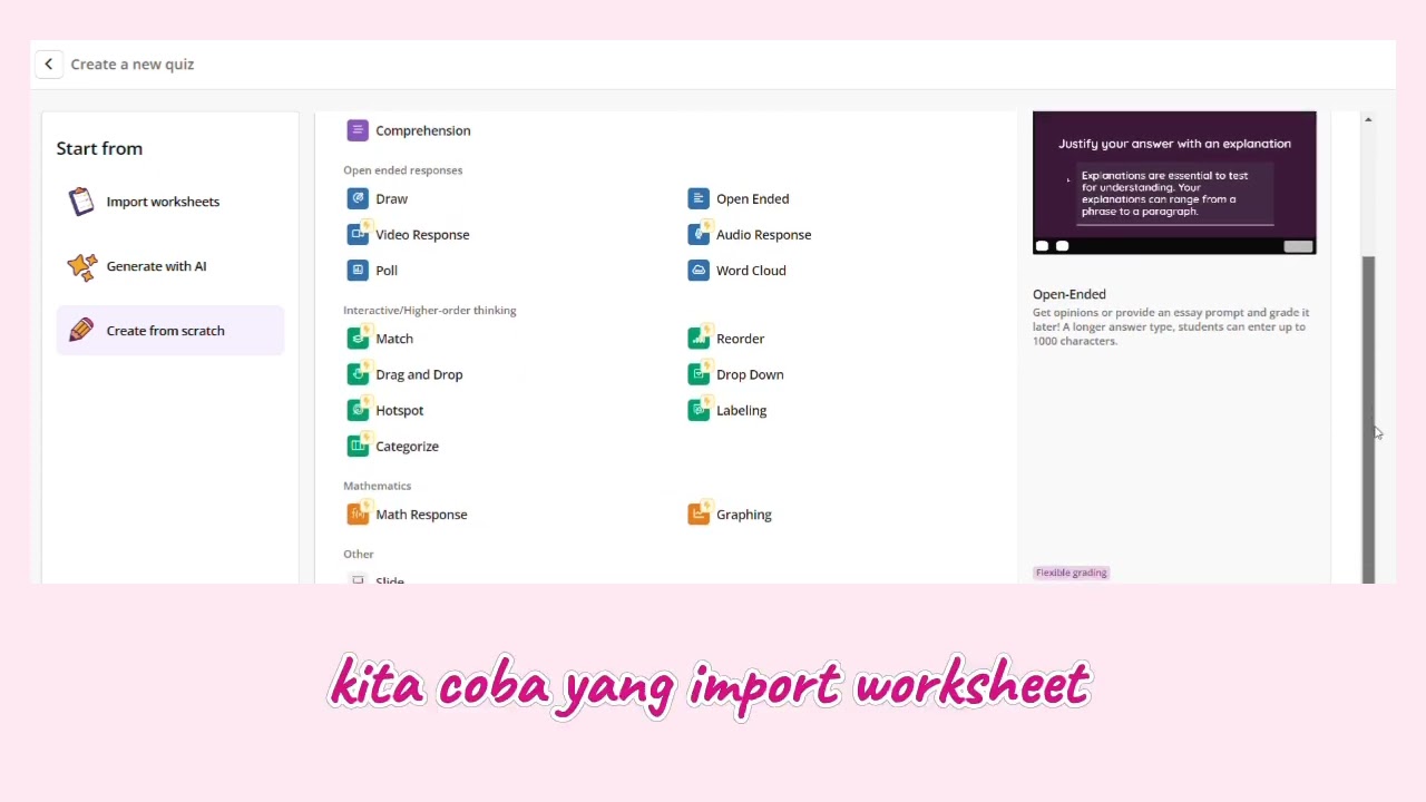 Membuat Worksheet di Quizizz Bisa Di Print??