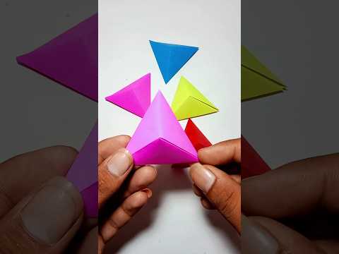 How to make a paper triangle / origami triangle / origami toy / easy craft / cube crafts #shorts