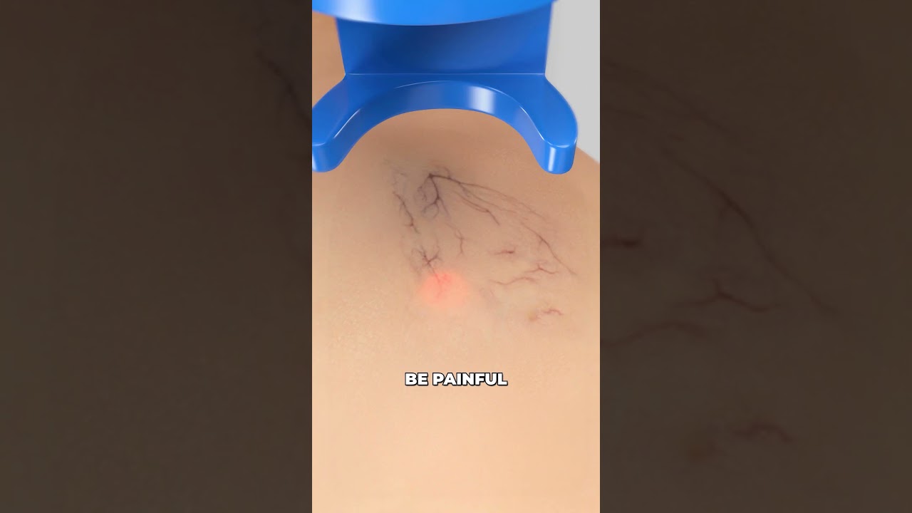 Using lasers to zap spider veins (3D Animation)