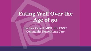 Eating Well Over the Age of 50