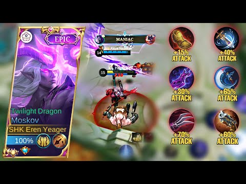 (MUST THIS) Moskov Full ATK Speed Build = Maniac!! Road to Top 1 Global Moskov | Mobile Legends