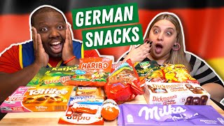 Americans Try German Snacks For The First Time! [German Snack Revew]