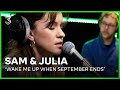 Sam & Julia coveren 'Wake Me Up When September Ends' | 3FM Live Box | NPO 3FM
