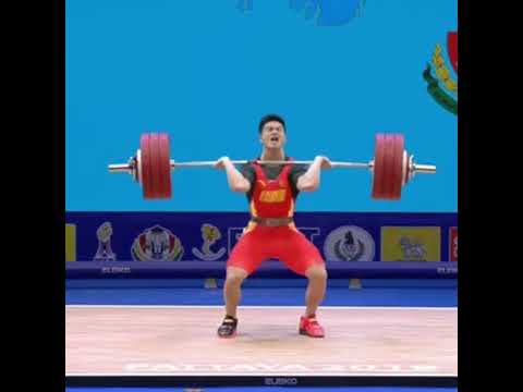 Shi Zhiyong legendary 190kg Power Clean & Squat Jerk opener | Gasps on the audience #weightlifting