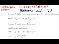 MATHEMATICS N5 DIFFERENTIATION FEBRUARY 2022 QUESTION 2 Mathszoneafricanmotives