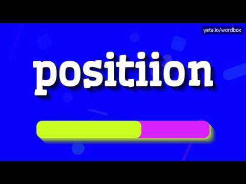 POSITIION - HOW TO PRONOUNCE IT? #positiion