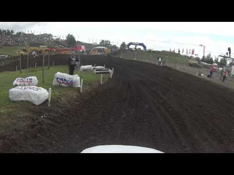 Tatu Junnola leading the way at EMX150 race two at MXGP of Germany