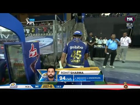 Rohit Sharma 94(52) vs RCB IPL 2018 ball by ball highlights