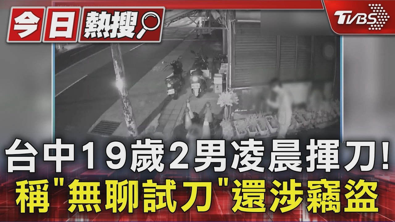 兩名19歲男持刀凌晨閒晃「試刀」!砍民宅菜園 電眼揭驚人目標
