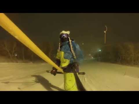 Видео: Видео горнолыжного курорта Вишневая, гора в Челябинская область