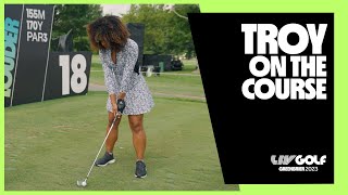 Troy Mullins takes on the 18th hole | LIV Golf Greenbrier