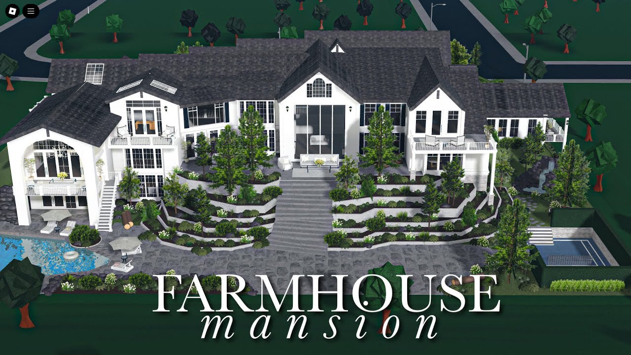 Giant Farmhouse Mansion Bloxburg Speedbuild