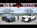TO THE TOP 2024 Mazda CX 90 Vs 2023 Kia Telluride Comparison