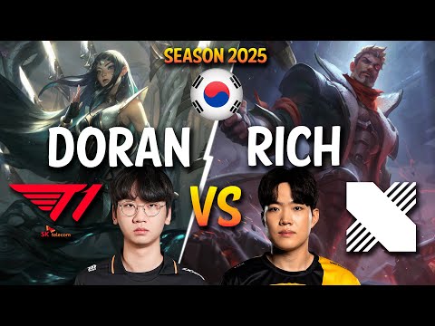 T1 Doran vs DRX Rich - Doran IRELIA vs Rich JAYCE Top - Patch 15.3 KR Ranked | lolrec