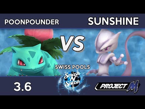 PoonPounder (Ivy) vs Sunshine (Mewtwo, Fox) - Smash 'N' Splash 5 Pools