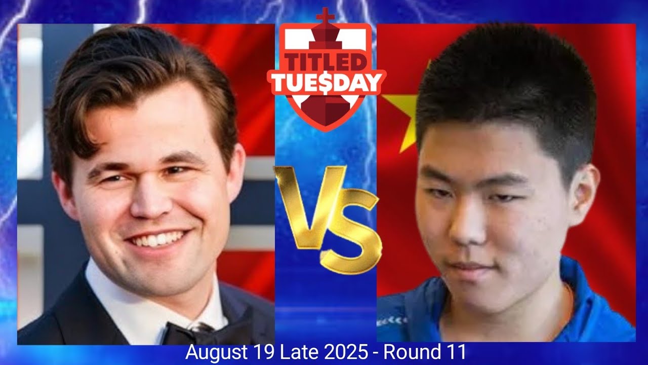 Magnus Carlsen vs Haowen Xue | Titled Tuesday 2025