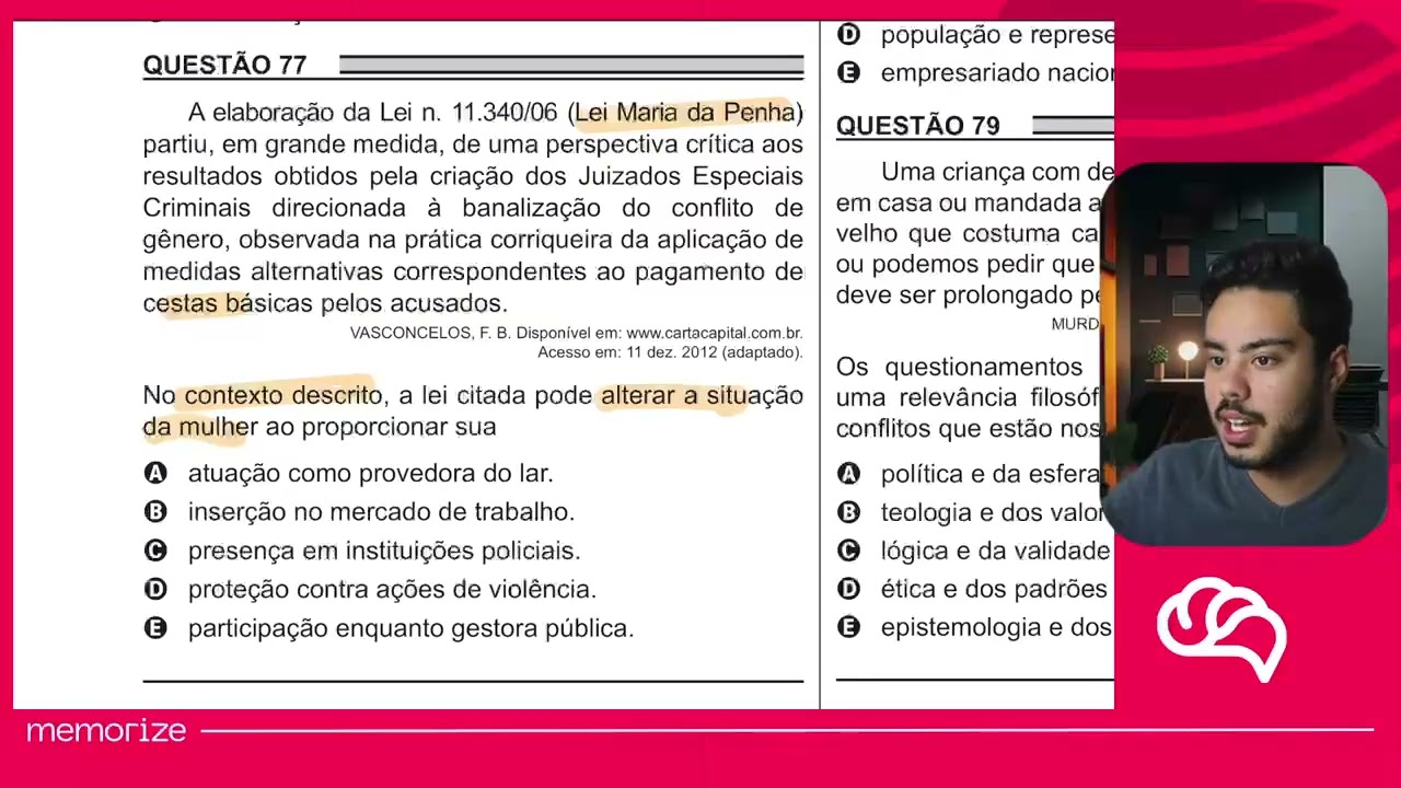 Resolução em Vídeo — Questão 77 ENEM 2018 PPL