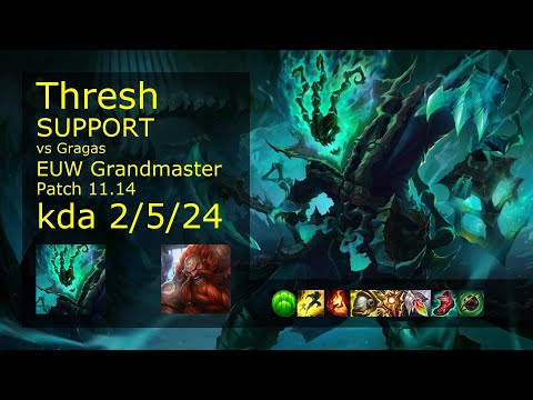 Thresh Support & Jhin vs Gragas & Seraphine - EUW Grandmaster 2/5/24 Patch 11.14 Gameplay
