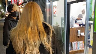 さらっとゆーてるけど彼氏が彼女に!?!?🤣 - デートと嘘ついてセレブ門りょうを床屋に連れて行って頭洗ってくれとお願いしたらどんな反応するのか?ww