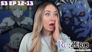 GARFIEL vs KURGAN!! FIRST TIME WATCHING RE:ZERO! S3 Episode 12 & 13