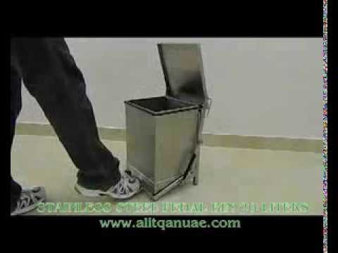 20l stainless steel pedal dustbin