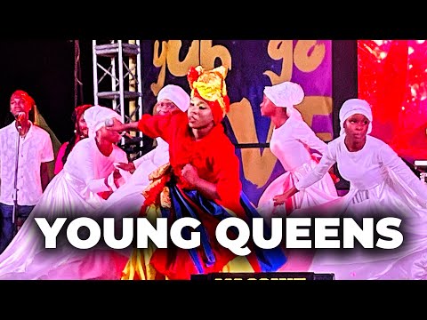 Young Calypso Queens Competition at Carnival Village in the Queen’s Park, Savannah Trinidad