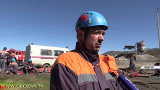 В горах Чечни проходят соревнования по рафтингу и спасению людей на воде