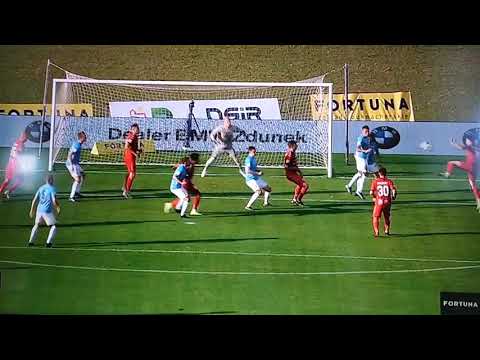 Stomil Olsztyn - Zagłębie Sosnowiec. Bramka Lecha