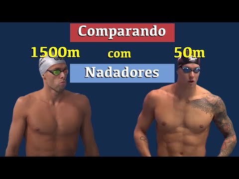 Comparando as braçadas de nadadores de 1500m e 50m
