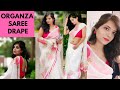 Low Waist Saree Draping Organza Saree Drape How To Wear Organza Saree Perfectly Saree Drape 22