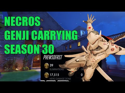NECROS GENJI CARRYING -  GENJI GOD POTG OVERWATCH SEASON 30