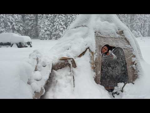 OUR TENT COLLAPSED IN HEAVY SNOW – WE GOT STUCK