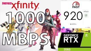 Downloading Fortnite at 1000Mbps on PC (Xfinity Gigabit Internet Download Test)