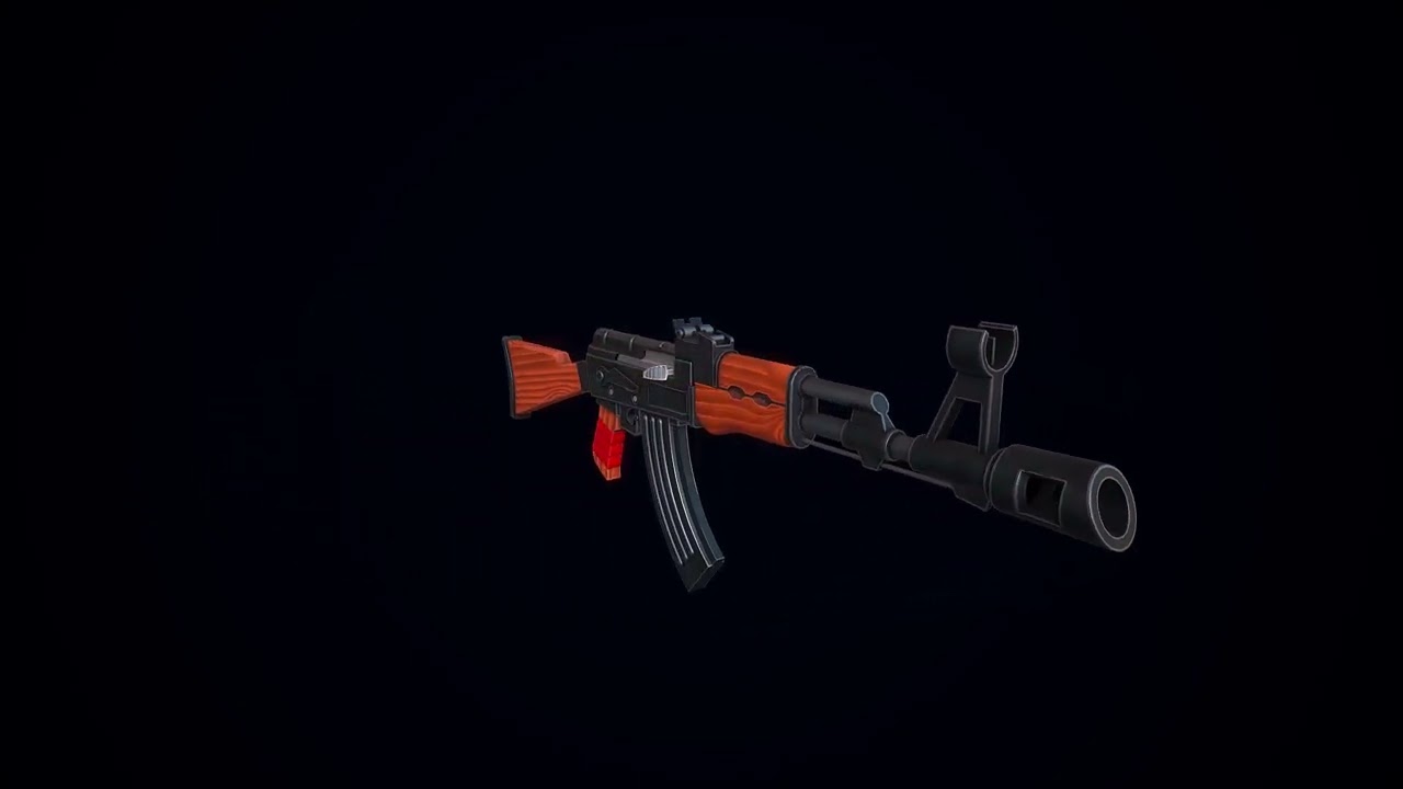 Stilisierte AK-47 3D Modell