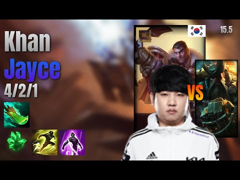 Khan Top Jayce vs Gangplank lol KR solo rank Full Game 15.5 | 칸 제이스 vs 갱플랭크