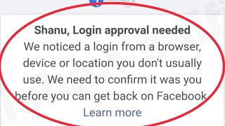 Facebook Login approval needed we