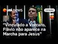 Flávio Bolsonaro evita aparecer na Marcha para Jesus, após vínculo com Vorcaro ser revelado | Josias